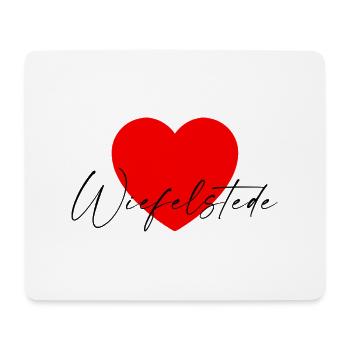 i Love Wiefelstede - Mousepad (Querformat) - Weiß - Vorne