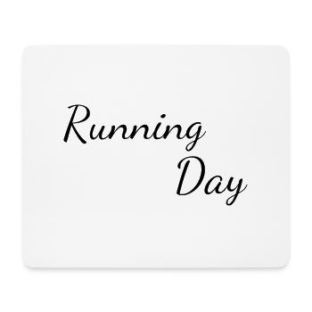 Running Day - Tapis de souris (format paysage) - blanc - Devant