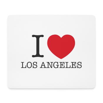 J’aime LE | J’adore Los Angeles | I Heart LA - Tapis de souris (format paysage) - blanc - Devant