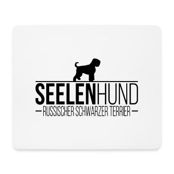 Russischer Schwarzer Terrier Seelenhund Hunde Hund - Mousepad (Querformat) - Weiß - Vorne
