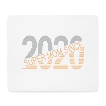 Super Mama seit 2020 - Mousepad (Querformat) - Weiß - Vorne
