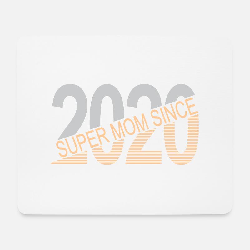 Super mom since 2020 - Mouse Pad (horizontal) - white