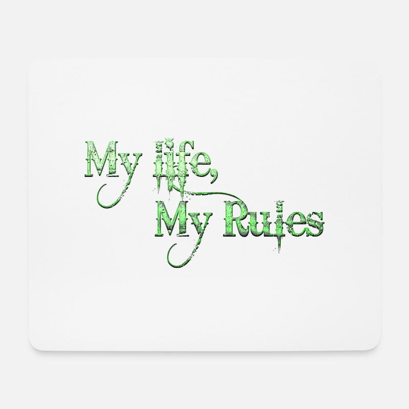 Mein Leben Meine Regeln Zitate Tattoo Zitat - Mousepad (Querformat) - Weiß