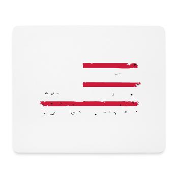 drapeau usa americain amerique us 11 4 M - Tapis de souris (format paysage) - blanc - Devant