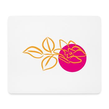 Flower Flower Plant - Tapis de souris (format paysage) - blanc - Devant