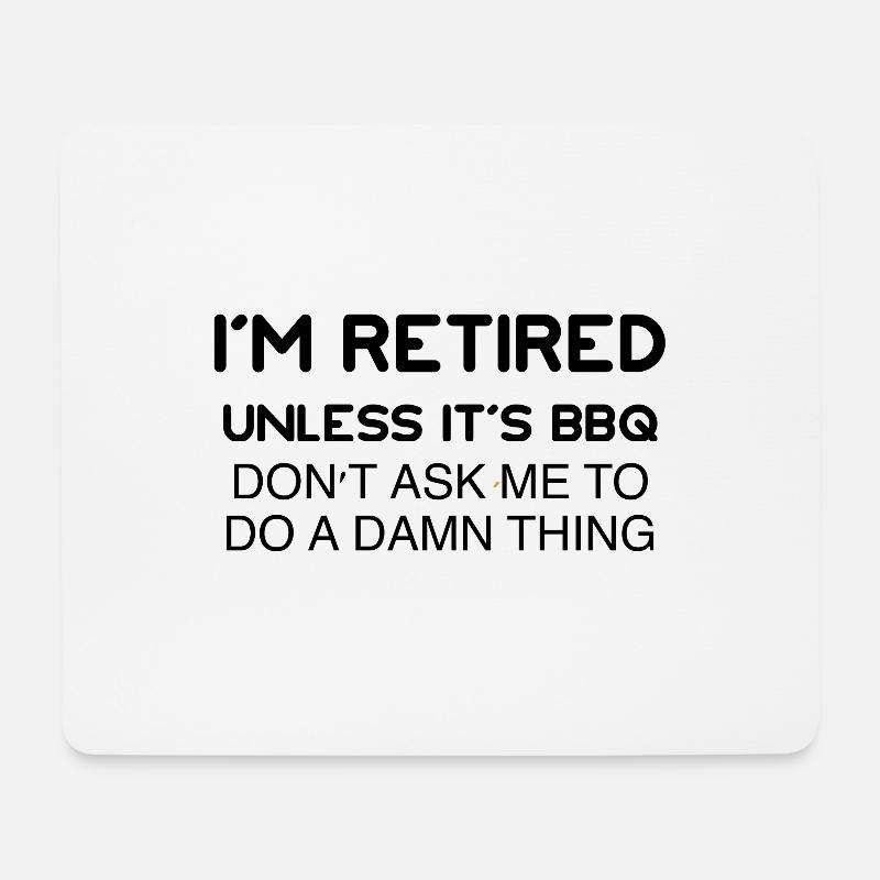 BBQ-Rückzugsort - Mousepad (Querformat) - Weiß