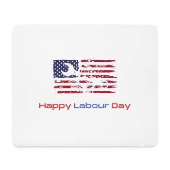 Happy Labour Day - Mousepad (Querformat) - Weiß - Vorne