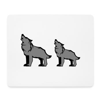 Meute de loups - Tapis de souris (format paysage) - blanc - Devant