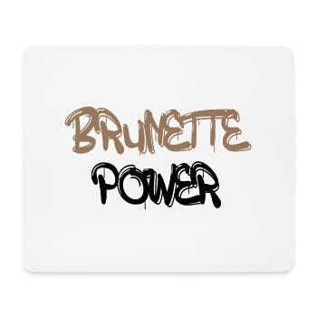 cool t-shirt design for brunettes - Mouse Pad (horizontal) - white - Front