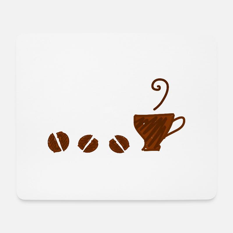 Kaffee - Mousepad (Querformat) - Weiß