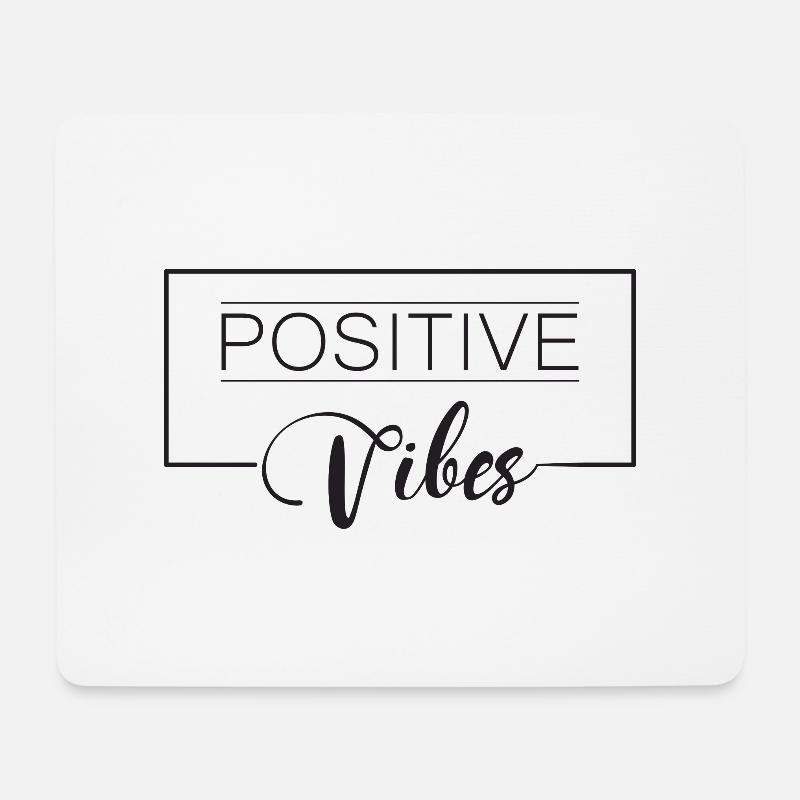 POSITIVE VIBES - Mousepad (Querformat) - Weiß