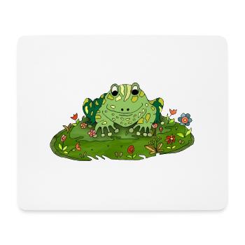 Grenouille - Tapis de souris (format paysage) - blanc - Devant