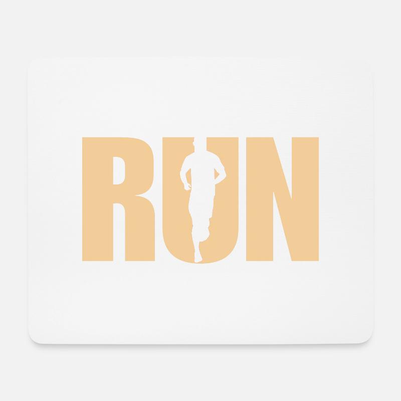 Lauf - sportliche Geschenkidee - Mousepad (Querformat) - Weiß