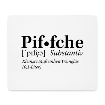 Rheinhessische Mundart "Piffche" - Mousepad (Querformat) - Weiß - Vorne