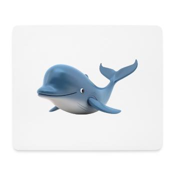 Willibald der freundliche Wal - Mousepad (Querformat) - Weiß - Vorne