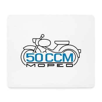 50cc Moped Sparrow Emblem v.2 - Mouse Pad (horizontal) - white - Front