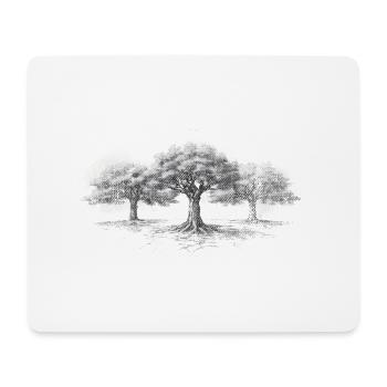 Alte Bäume Baum Weisheit retro - Mousepad (Querformat) - Weiß - Vorne