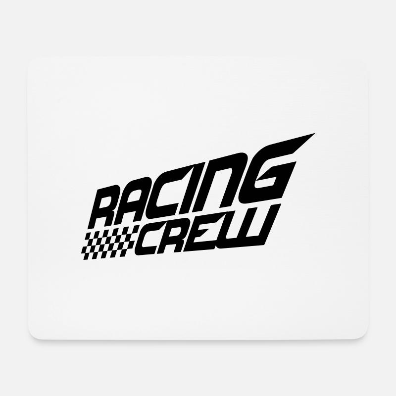 Racing Crew Cool Team Spruch Liebe Rennauto Fahren - Mousepad (Querformat) - Weiß