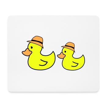 enten hut - Mousepad (Querformat) - Weiß - Vorne