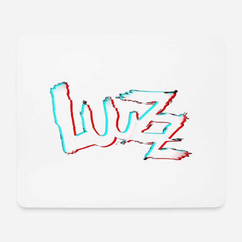 LuuZz „glitch“ - Mousepad (Querformat) - Weiß