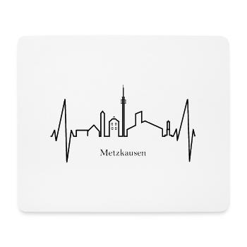Herzschlag Metzkausen - Mousepad (Querformat) - Weiß - Vorne