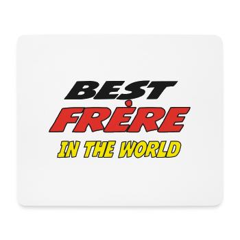 Best Frère in the world - Tapis de souris (format paysage) - blanc - Devant