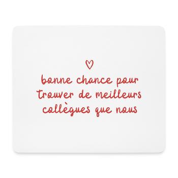 Cadeau depart collegue de travail humour Homme - Tapis de souris (format paysage) - blanc - Devant