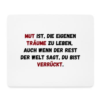 Mutig Träumen - Mousepad (Querformat) - Weiß - Vorne