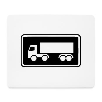 Shield Truck Inverted Trucker Truck imprimer négatif - Tapis de souris (format paysage) - blanc - Devant