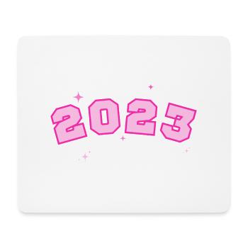 2023 Stern Rosa - Mousepad (Querformat) - Weiß - Vorne