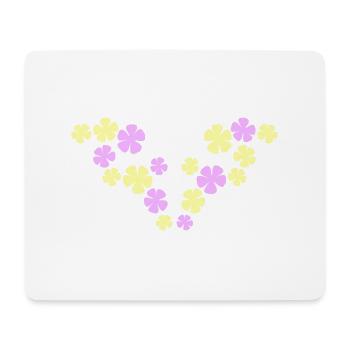Beaucoup de jolies fleurs motif décoratif coloré belle - Tapis de souris (format paysage) - blanc - Devant