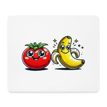 tomate banane - Mousepad (Querformat) - Weiß - Vorne