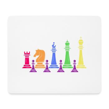 Échecs Échec et mat Joueur d’échecs Famille d’échecs - Tapis de souris (format paysage) - blanc - Devant