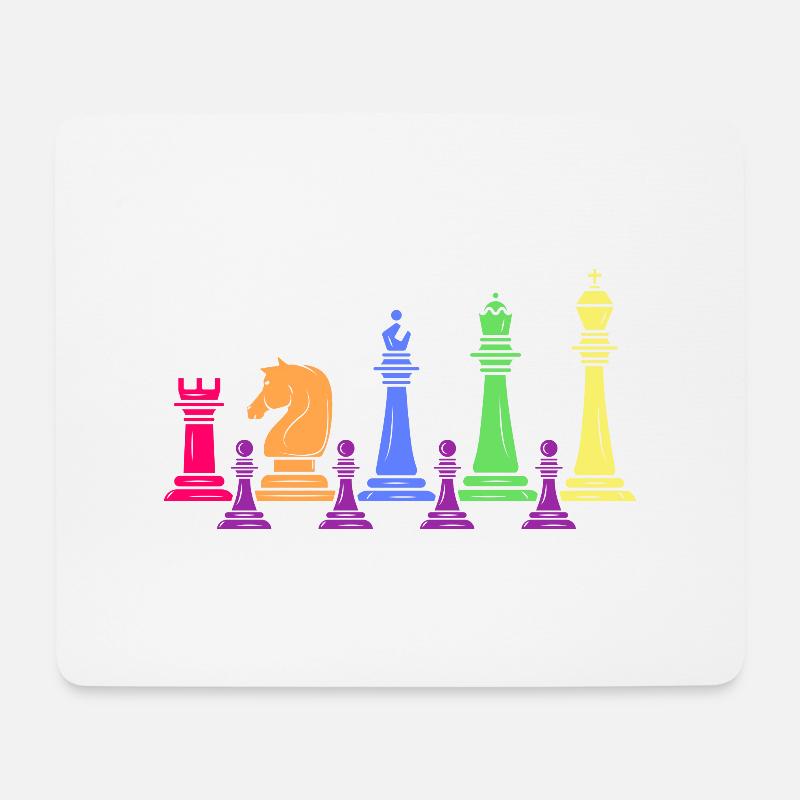 Schach Schachmatt Schachspieler Schachfamilie - Mousepad (Querformat) - Weiß