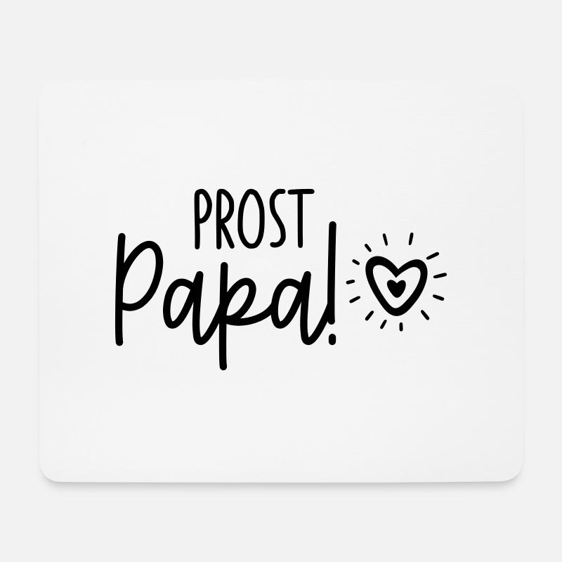 Papa Papi Vater Tochter Sohn Vatertag Männer Shirt - Mousepad (Querformat) - Weiß