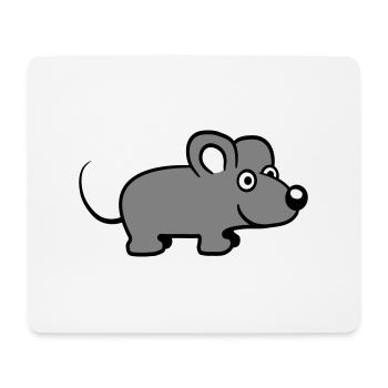 Maus Mäuschen Süße Kleine Ratte Nager Freundlich - Mousepad (Querformat) - Weiß - Vorne