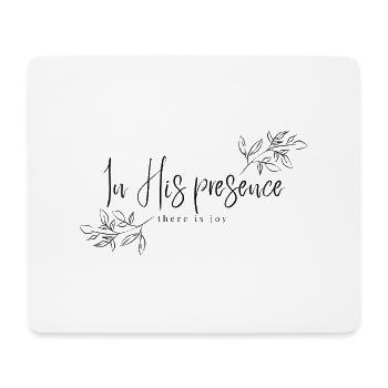 Freude in Gottes Gegenwart - Mousepad (Querformat) - Weiß - Vorne