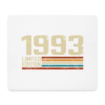 Vintage 1993 Anniversaire Rétro - Né en 1993 - Tapis de souris (format paysage) - blanc - Devant