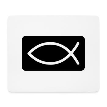 Fisch Christlich Jesus - Mousepad (Querformat) - Weiß - Vorne
