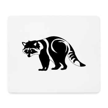 Waschbär - Mousepad (Querformat) - Weiß - Vorne