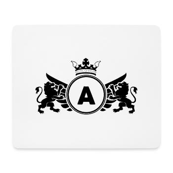 letter A coat of arms - Mouse Pad (horizontal) - white - Front