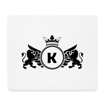 buchstabe K Wappen - Mousepad (Querformat) - Weiß - Vorne