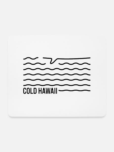 Cold Hawaii Surfboard - Mousepad (Querformat) - Weiß