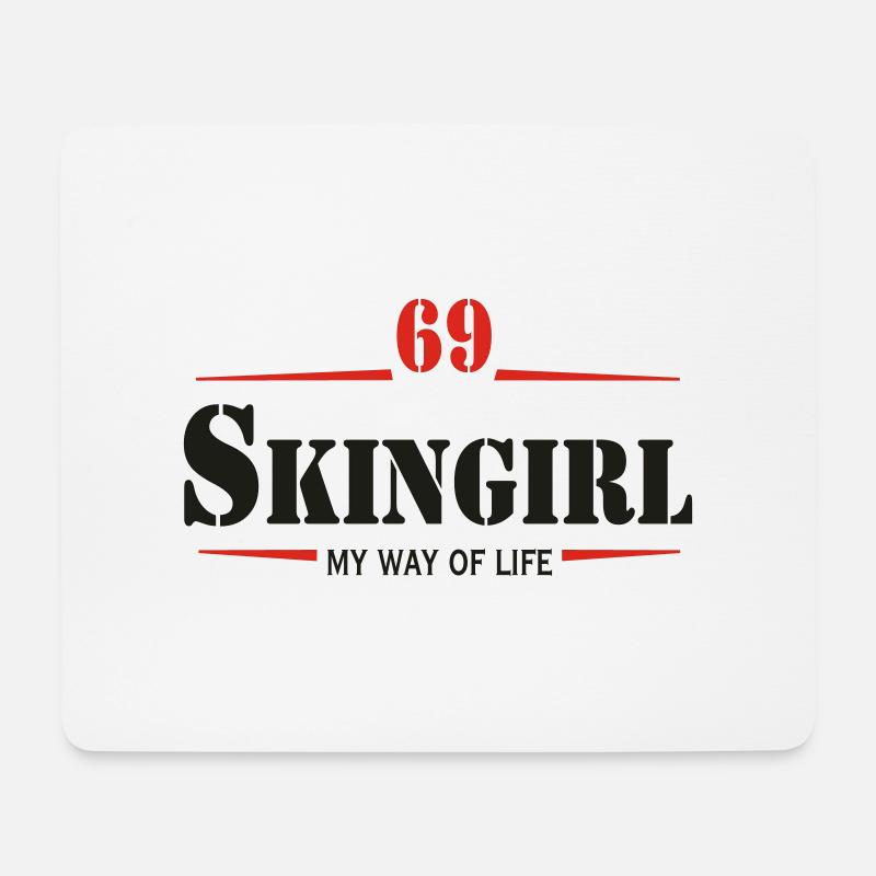 Working Class Skingirl Oi! Antiracist Bootgirl My - Mousepad (Querformat) - Weiß