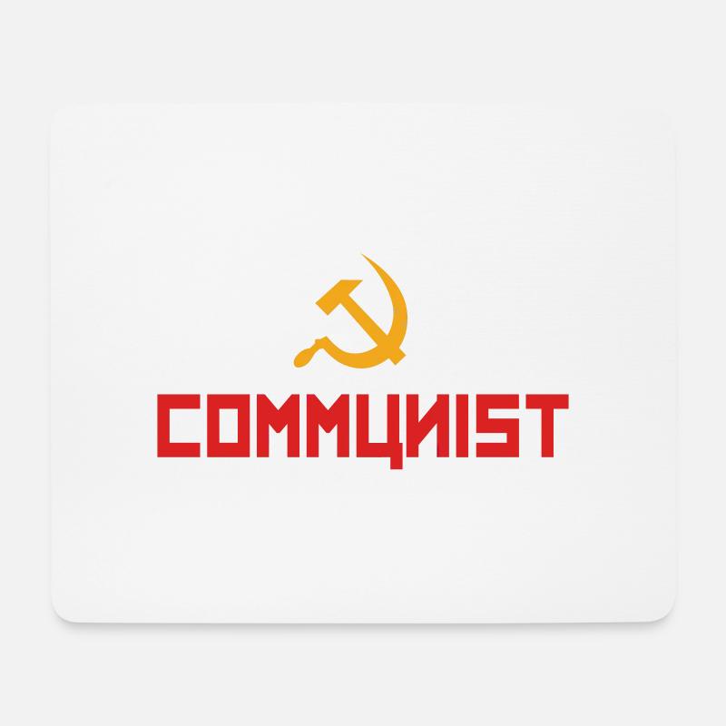 Communist with hammer and sickle - Mouse Pad (horizontal) - white