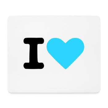 I love - Mousepad (Querformat) - Weiß - Vorne