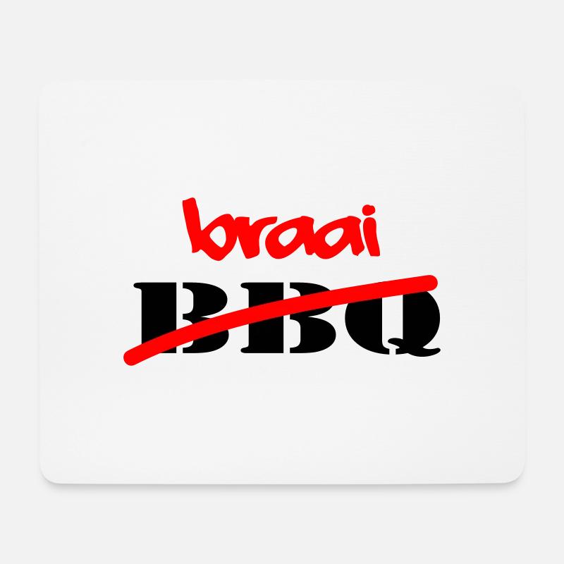 Braai Nicht Grill - Mousepad (Querformat) - Weiß