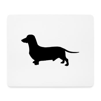 dackel - Tapis de souris (format paysage) - blanc - Devant