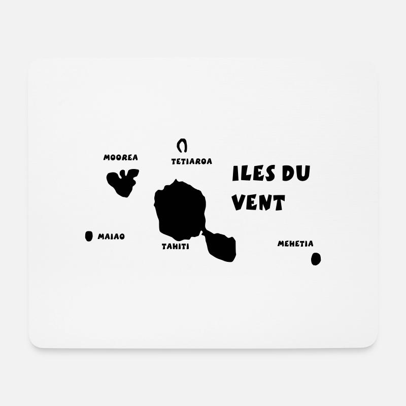 Polynesie Francaise - Tapis de souris (format paysage) - blanc