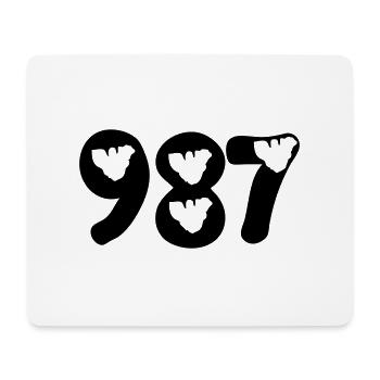 987 map Moorea - Mouse Pad (horizontal) - white - Front